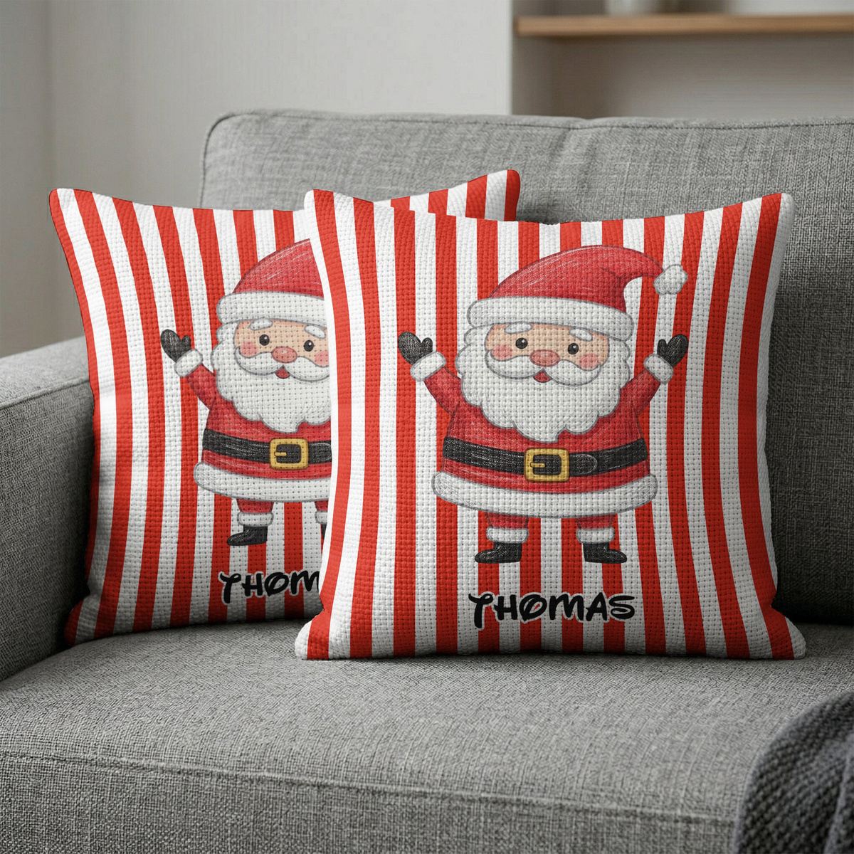 Cute Christmas Character Decoration - Personalized Pillow Cover