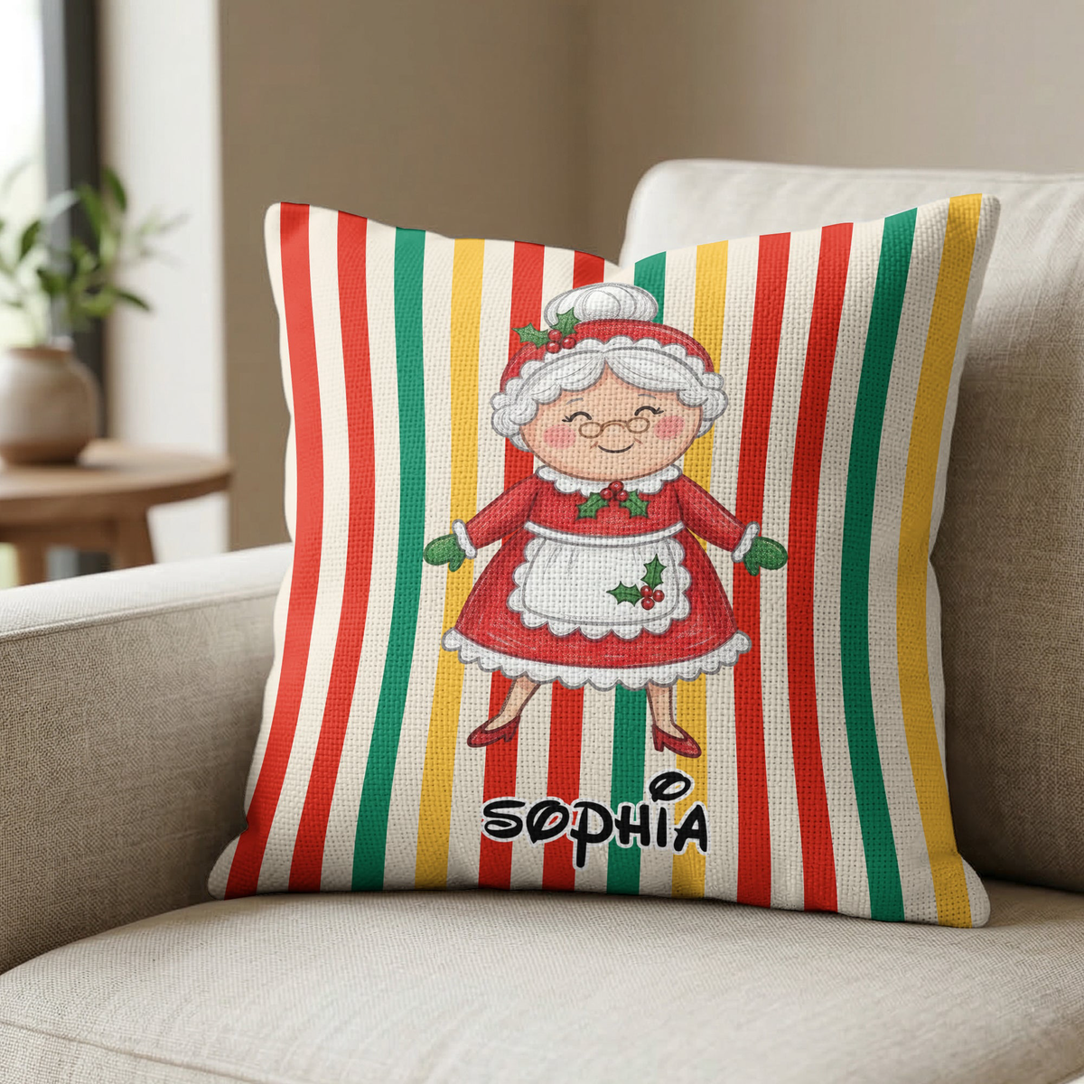 Cute Christmas Character Decoration - Personalized Pillow Cover