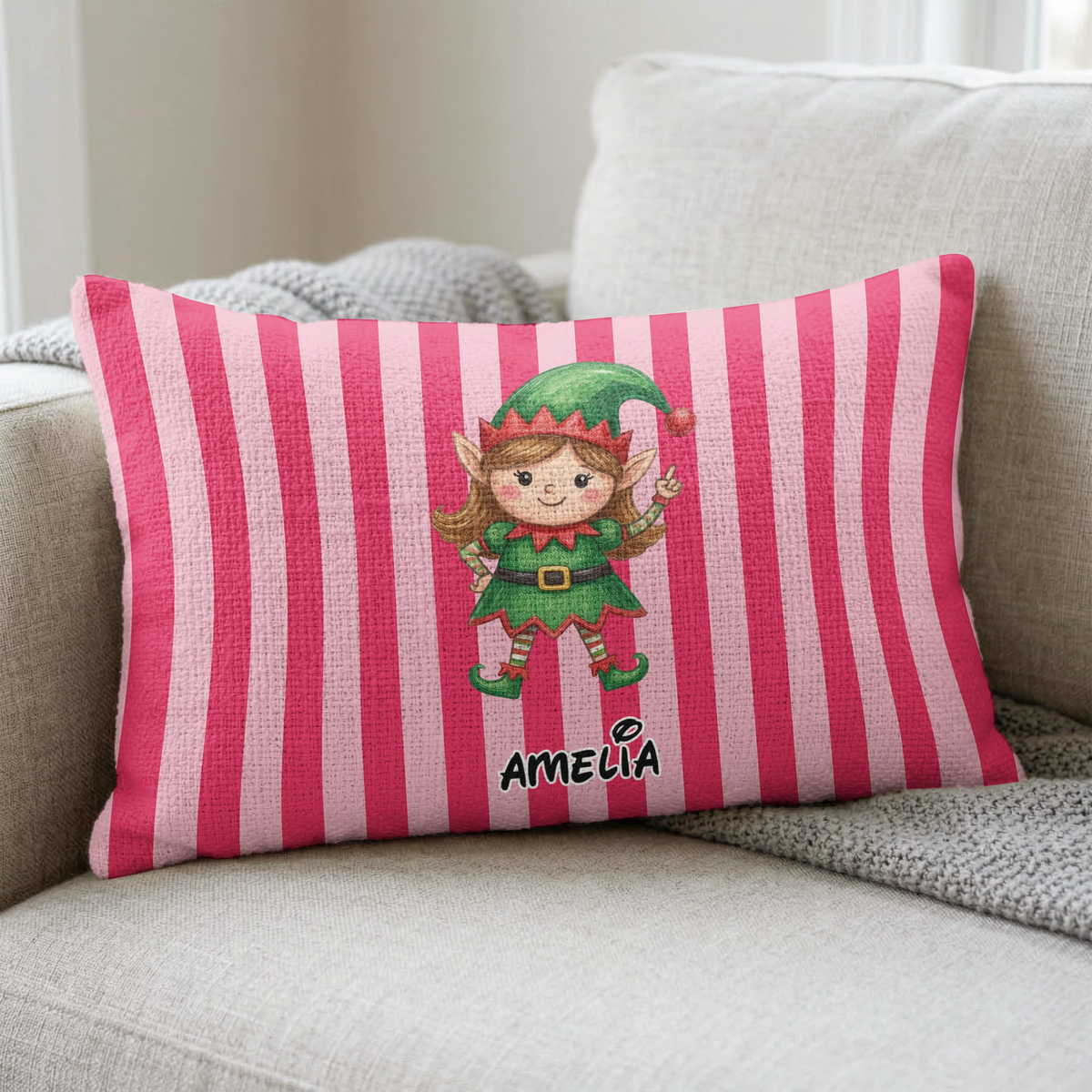 Cute Christmas Character Decoration - Personalized Pillow Cover
