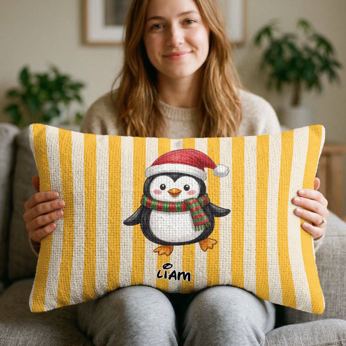 Cute Christmas Character Decoration - Personalized Pillow Cover