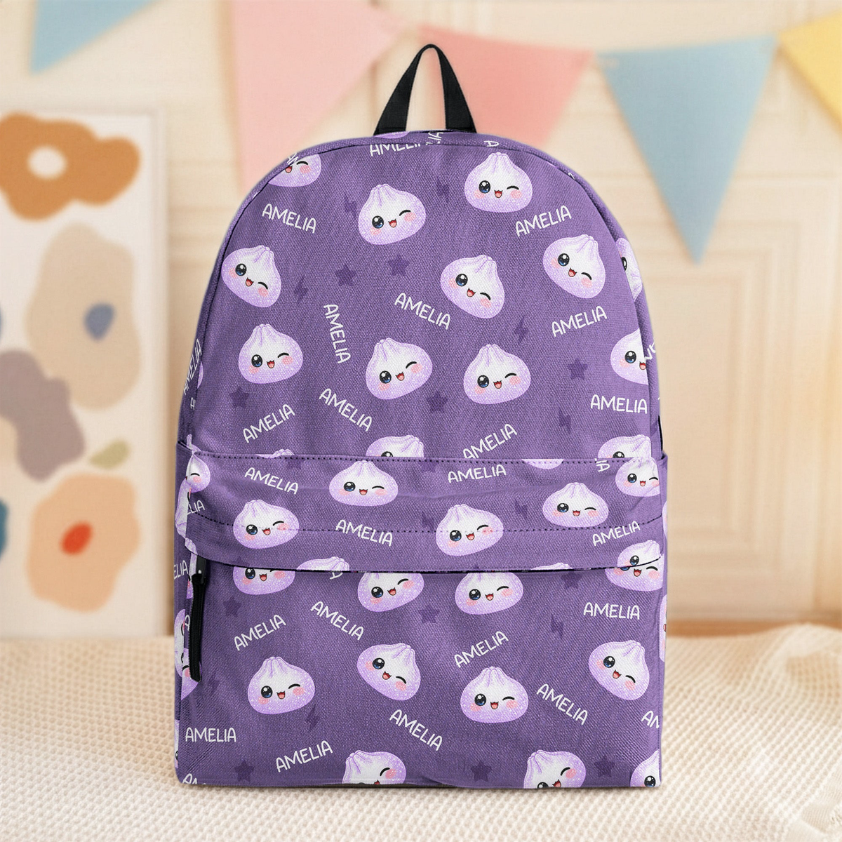 Cute Dumpling Custom Name - Personalized Backpack