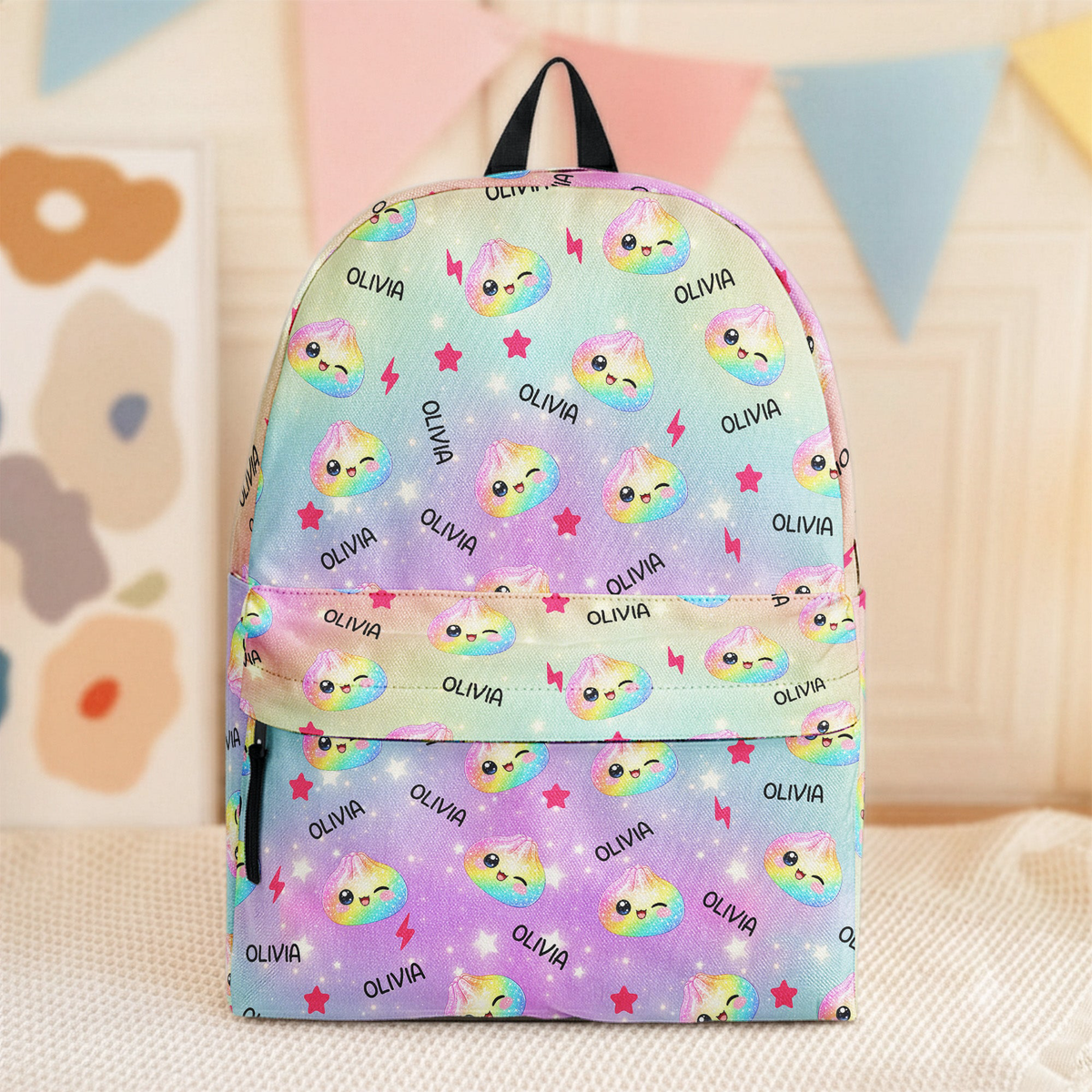 Cute Dumpling Custom Name - Personalized Backpack
