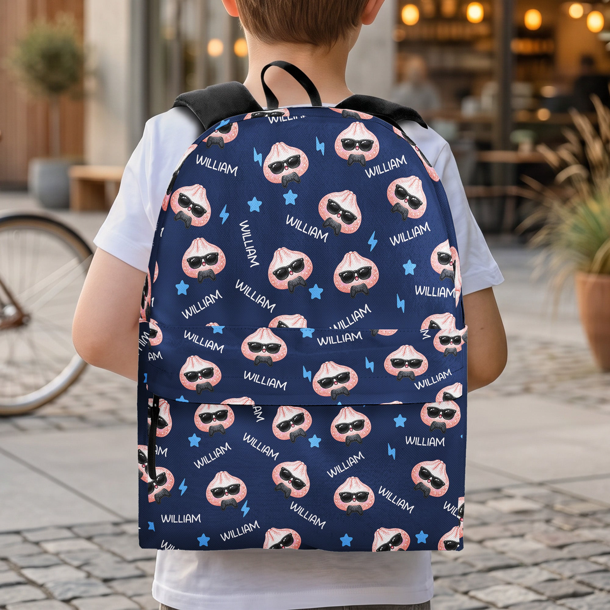 Cute Dumpling Custom Name - Personalized Backpack
