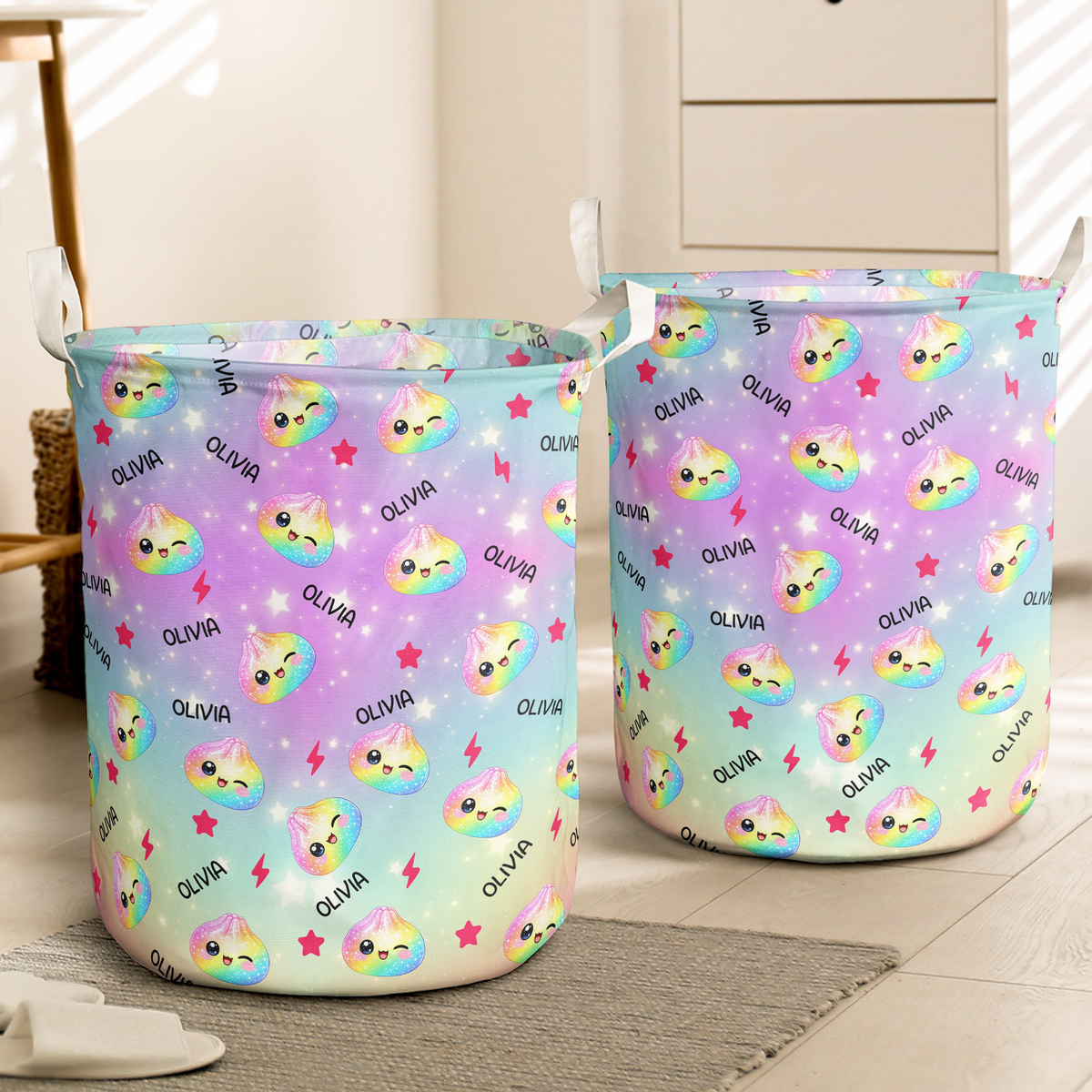 Cute Dumpling Custom Name - Personalized Basket