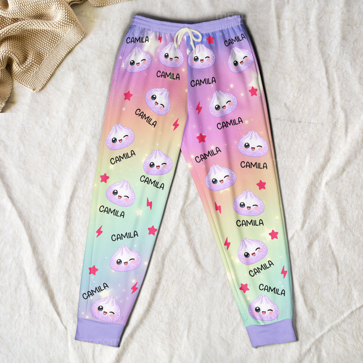Cute Dumpling Custom Name - Personalized Sweatpants