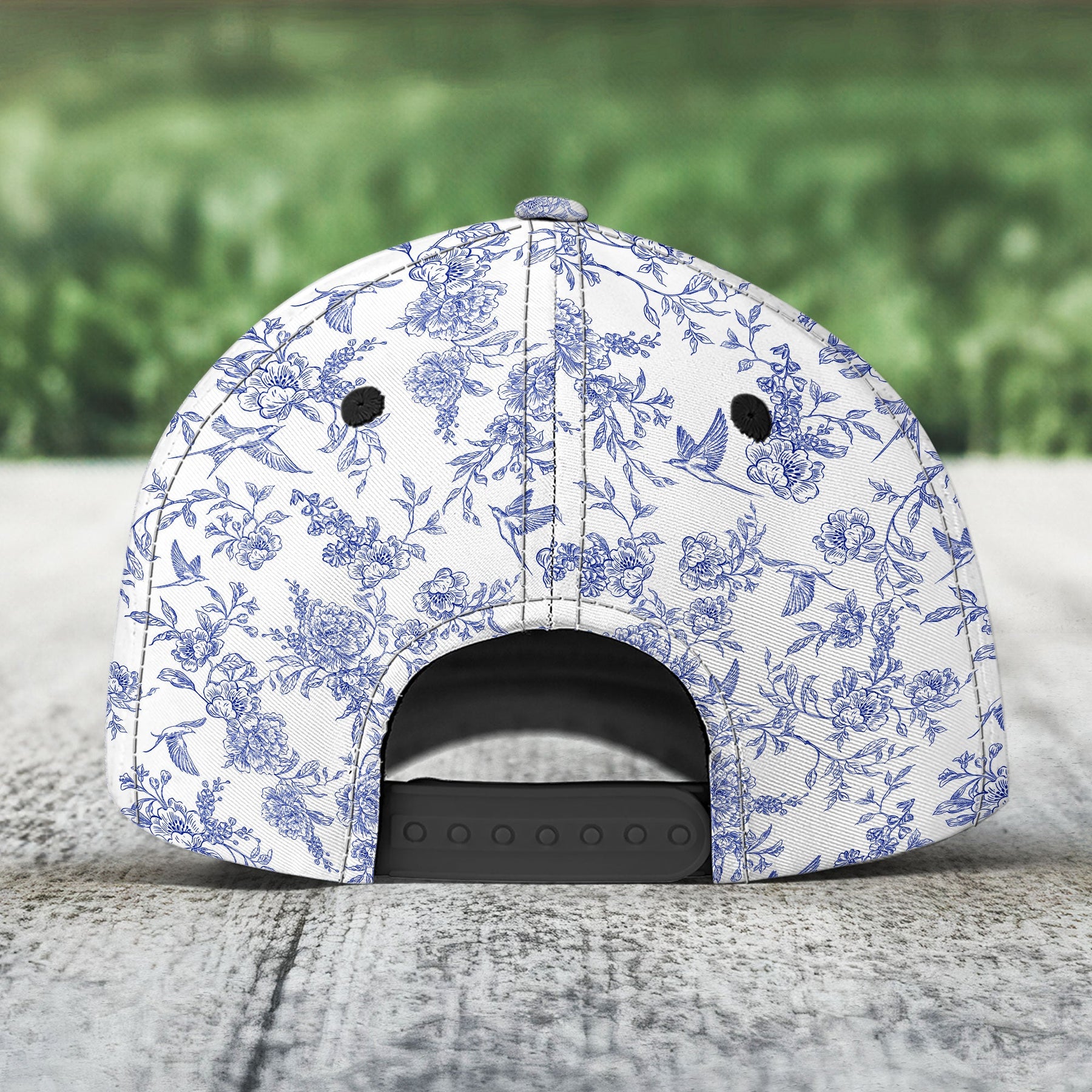 Dog Lover Floral Toile De Jouy Chinoiserie French Style - Personalized Classic Cap