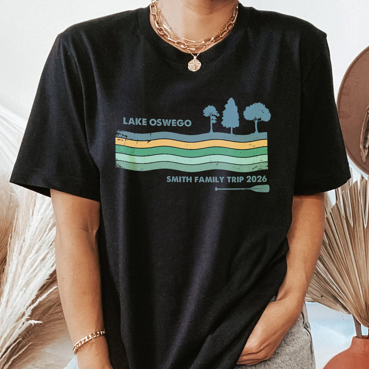 Family Lake Trip Retro, Family Matching Camping - Personalized Shirt