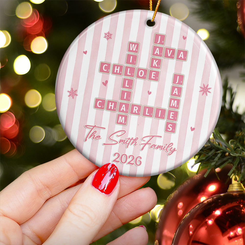 Family Name Scrabble - Personalized Ornament