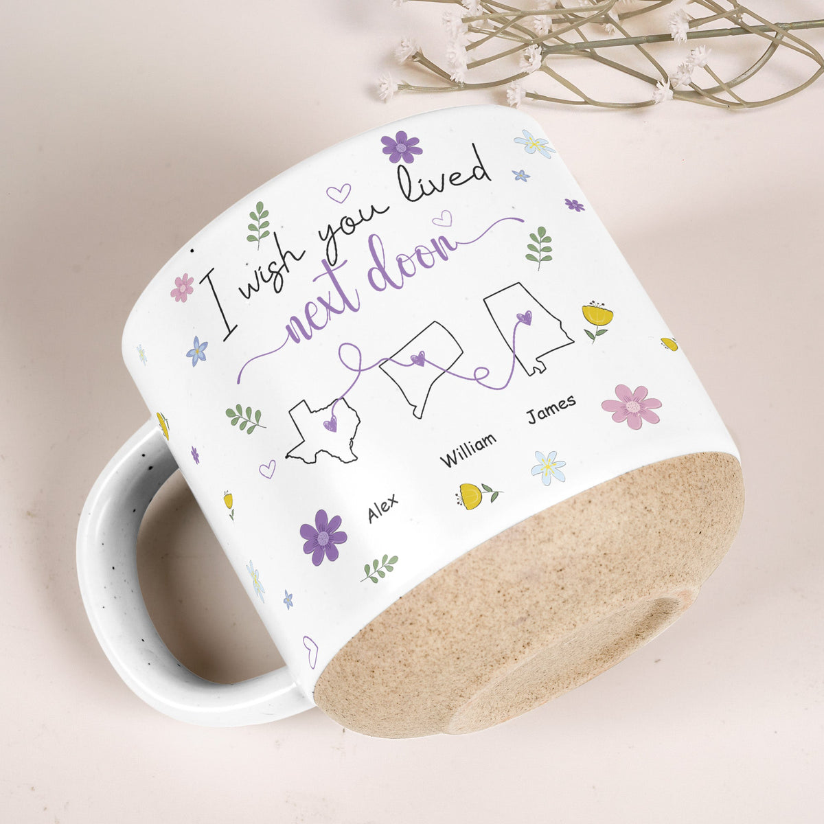 Friendship Gifts For BFF, Sisters I Wish We Lived Closer - Personalized Mug