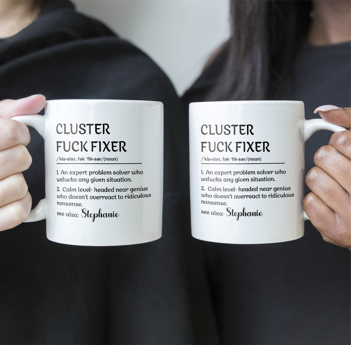 Corporate Gifts Funny Mug - Cluster F*Ck Fixer Problem Solver - Fun Gift For Coworkers - Personalized Mug