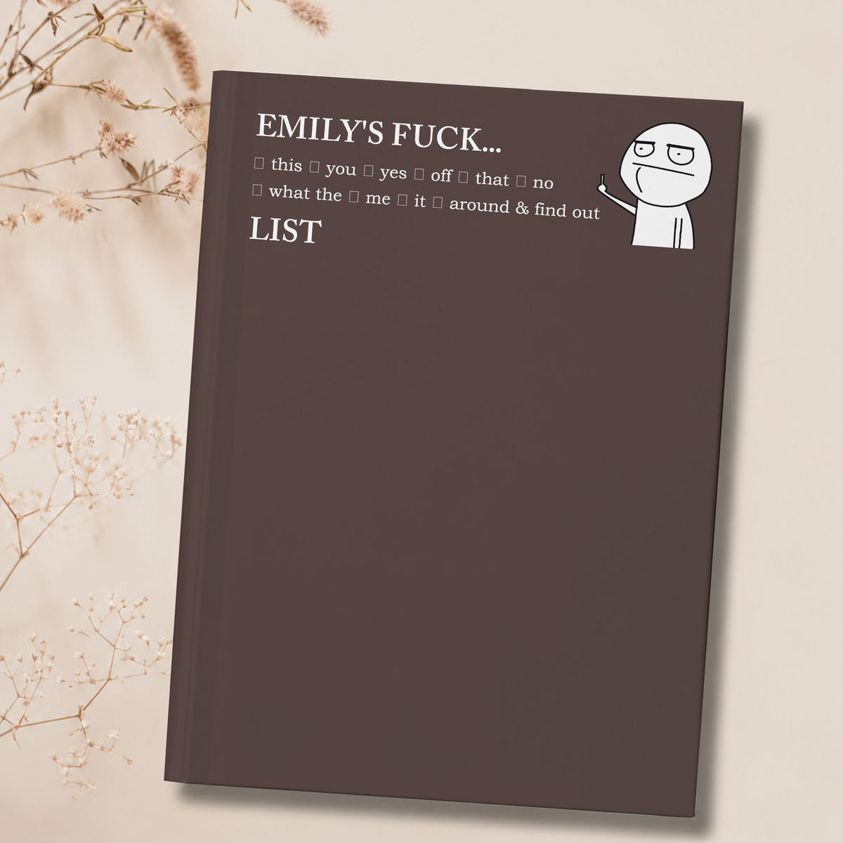 Funny Bulk Gifts For Coworker, Boss, Selfgift - Fck This List - Personalized Journal