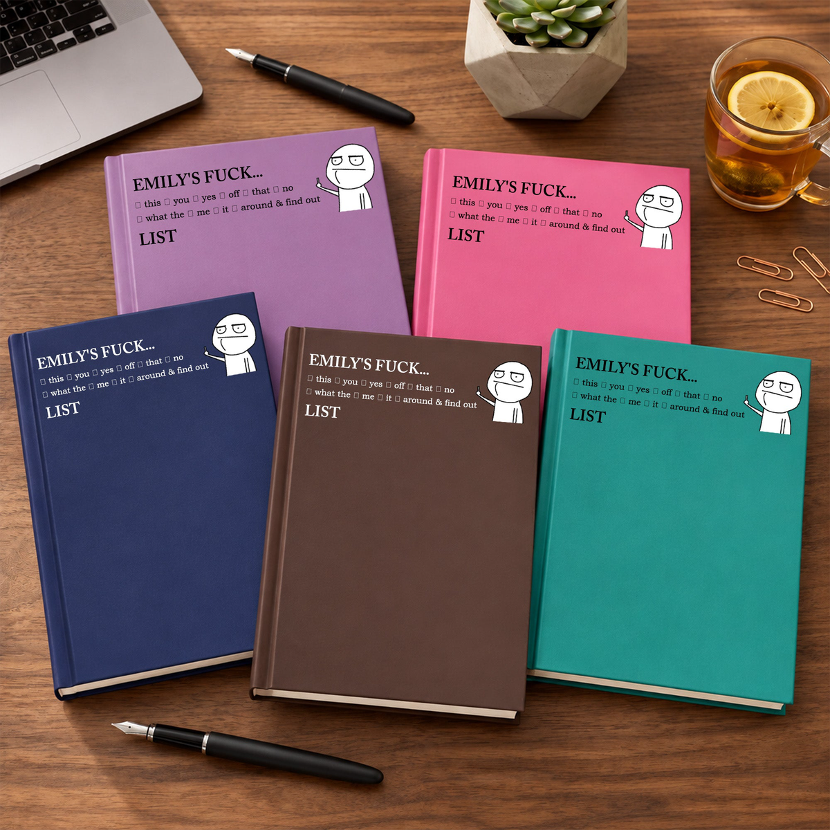 Funny Bulk Gifts For Coworker, Boss, Selfgift - Fck This List - Personalized Journal