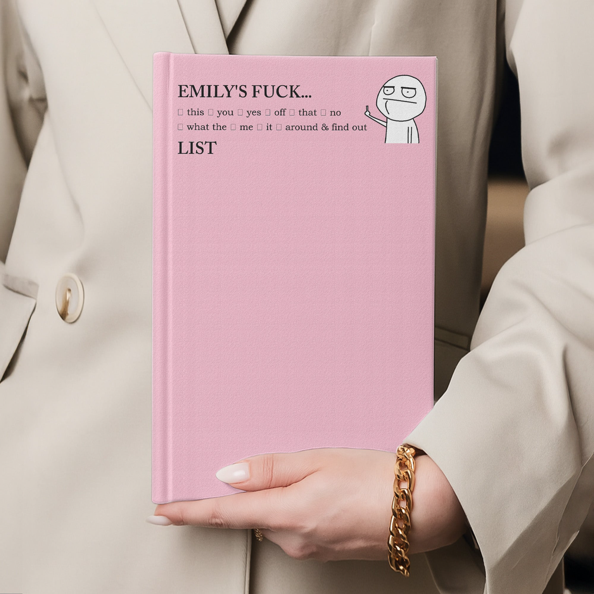 Funny Bulk Gifts For Coworker, Boss, Selfgift - Fck This List - Personalized Journal