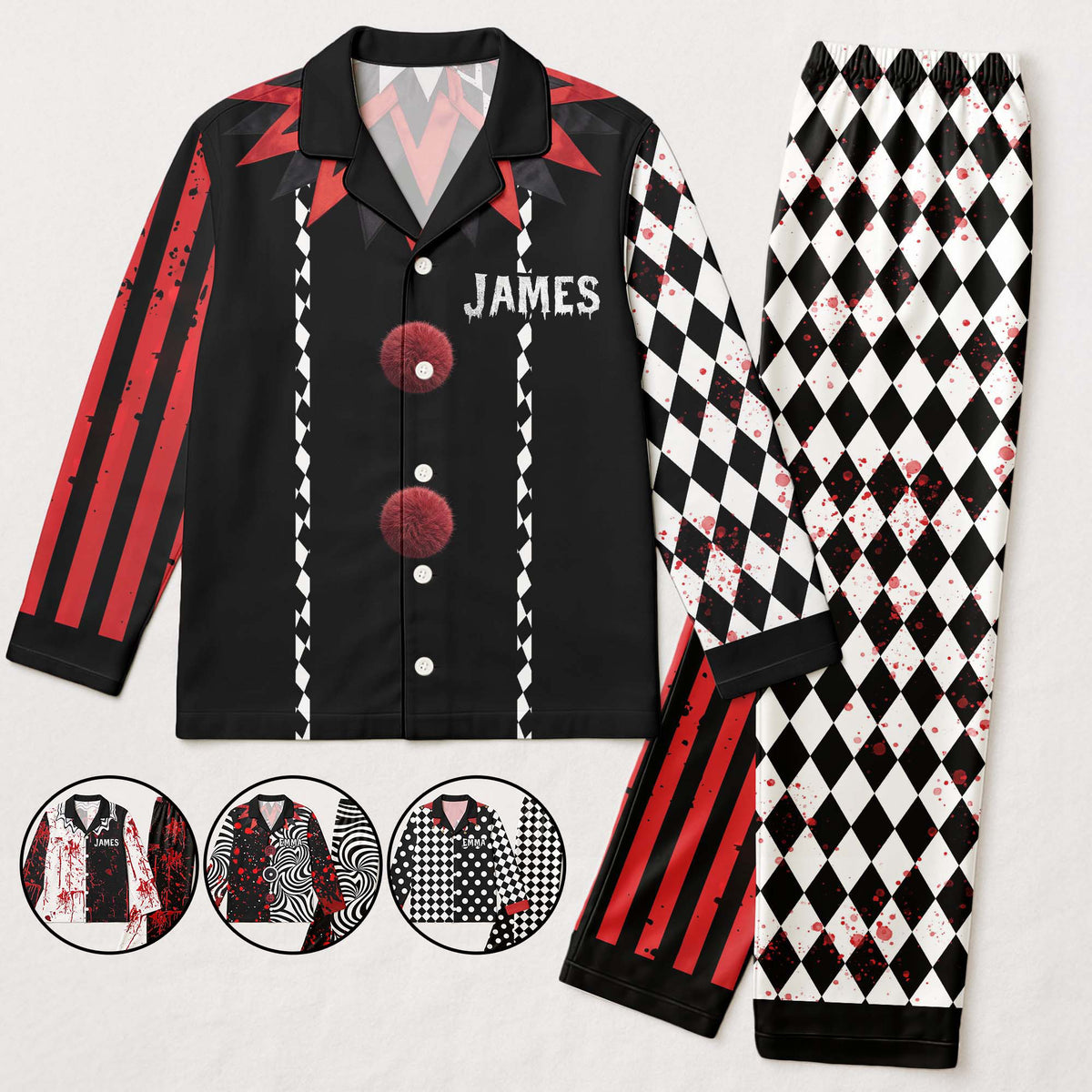Funny Clown Family Matching Outfit - Personalized Pyjamas