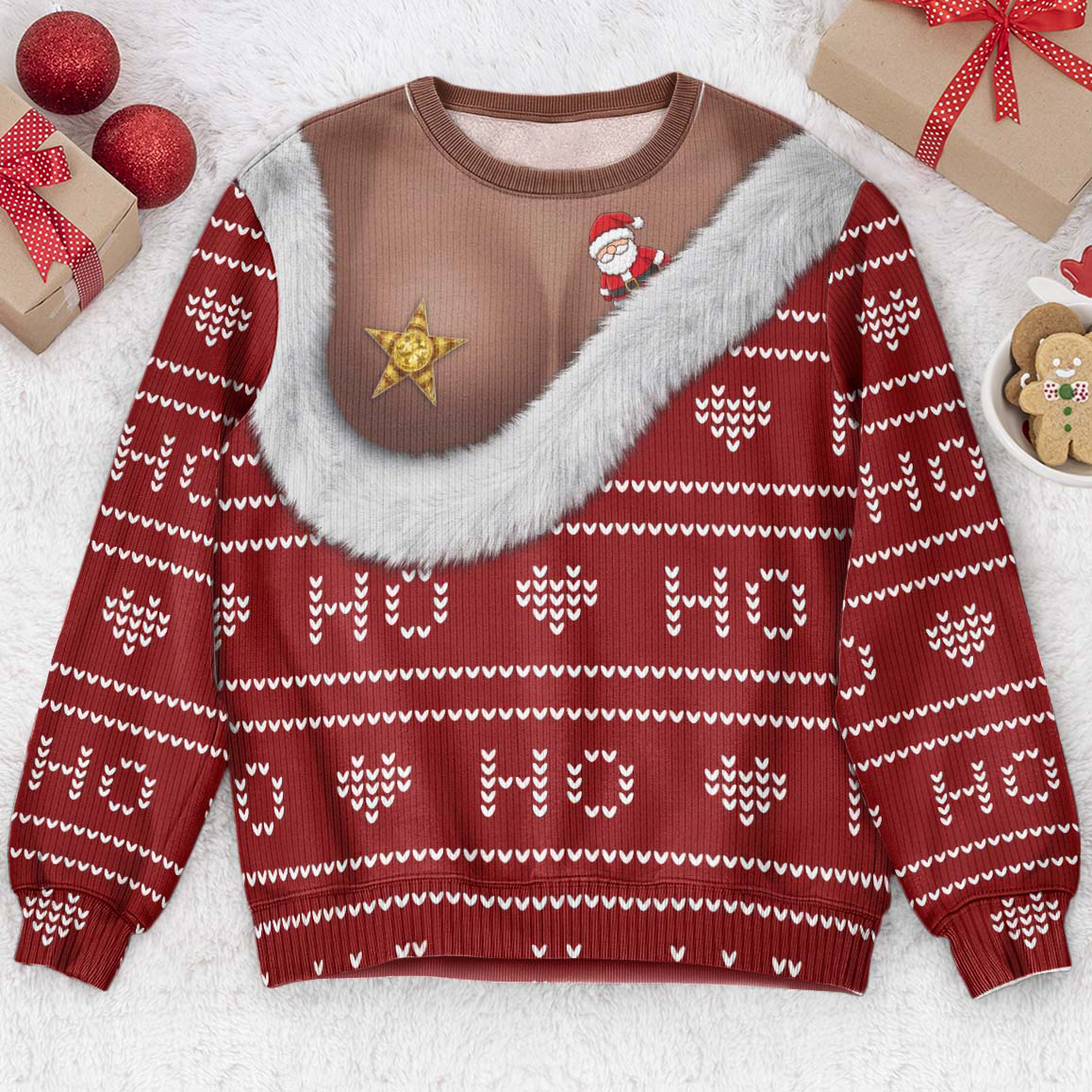 Funny Ugly Sweater Party - For Coworker, Her, Besties, Wife - Personalized Sweater