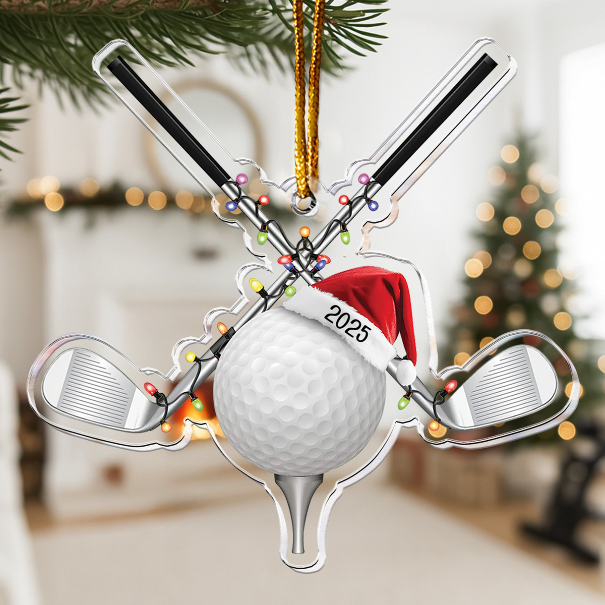 Gift For Golfer Golfing 2D Flat Ornament - Acrylic Ornament