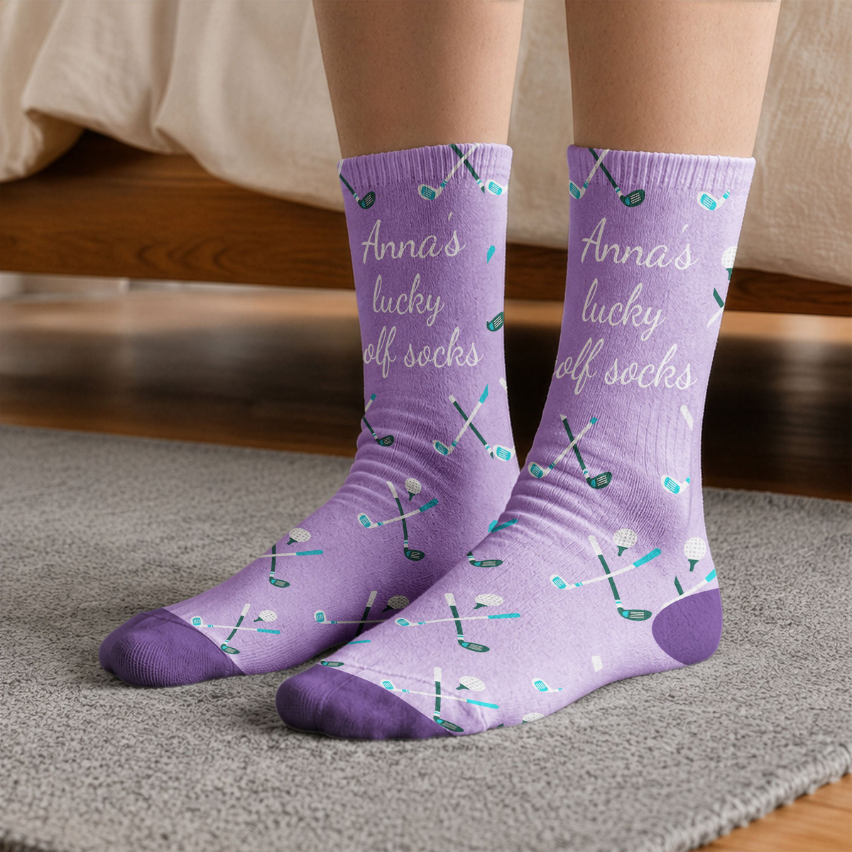 Golfing Socks Custom Name Gift For Golfer, Golf Lover - Personalized Socks
