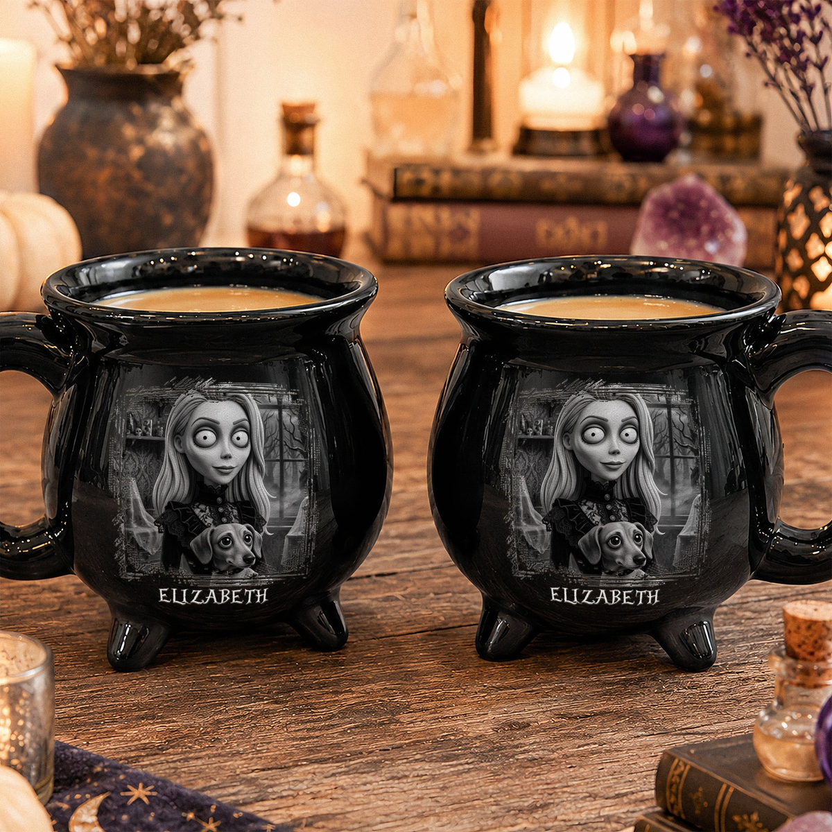 Gothic Portrait Spooky Halloween - Personalized Mug