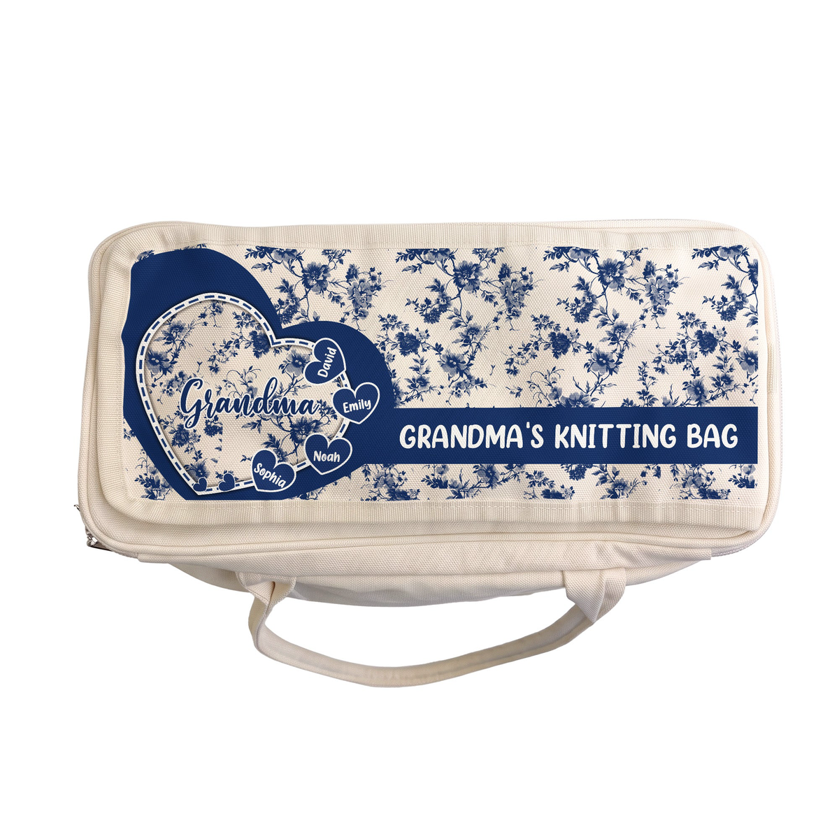 Grandma Flower Toile De Jouy - Personalized Knitting Bag
