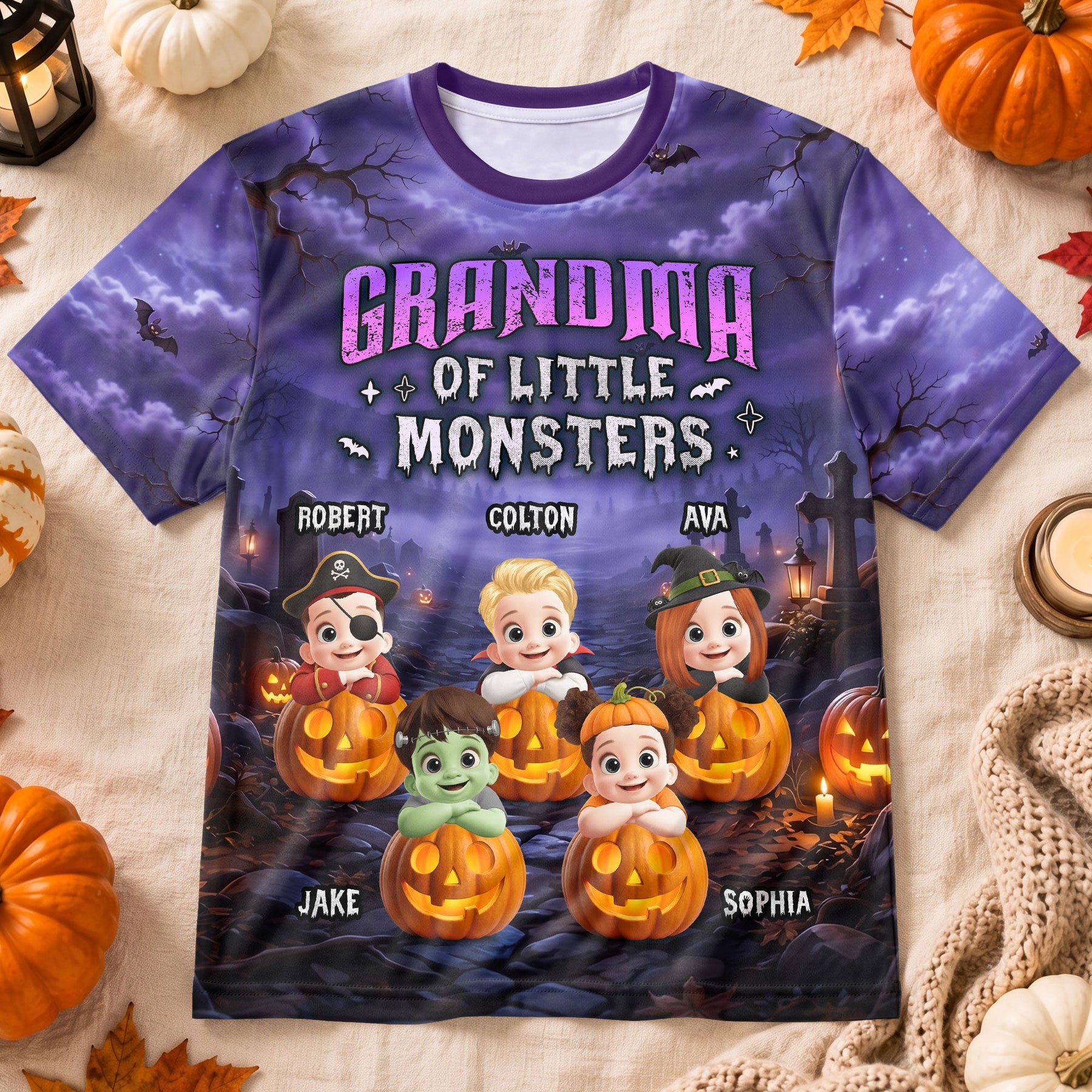 Grandma Little Monsters - Personalized Shirt