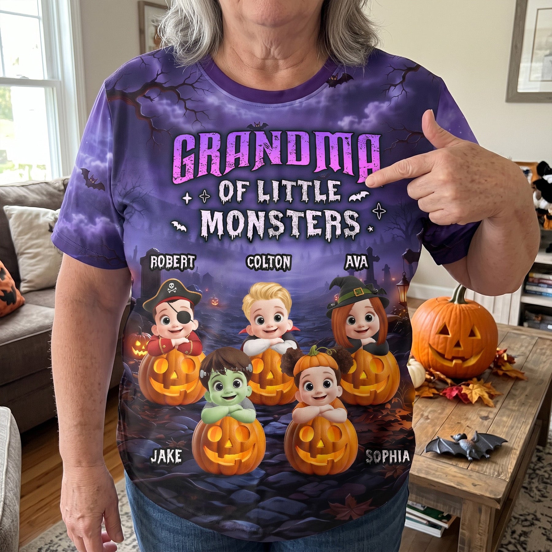Grandma Little Monsters - Personalized Shirt