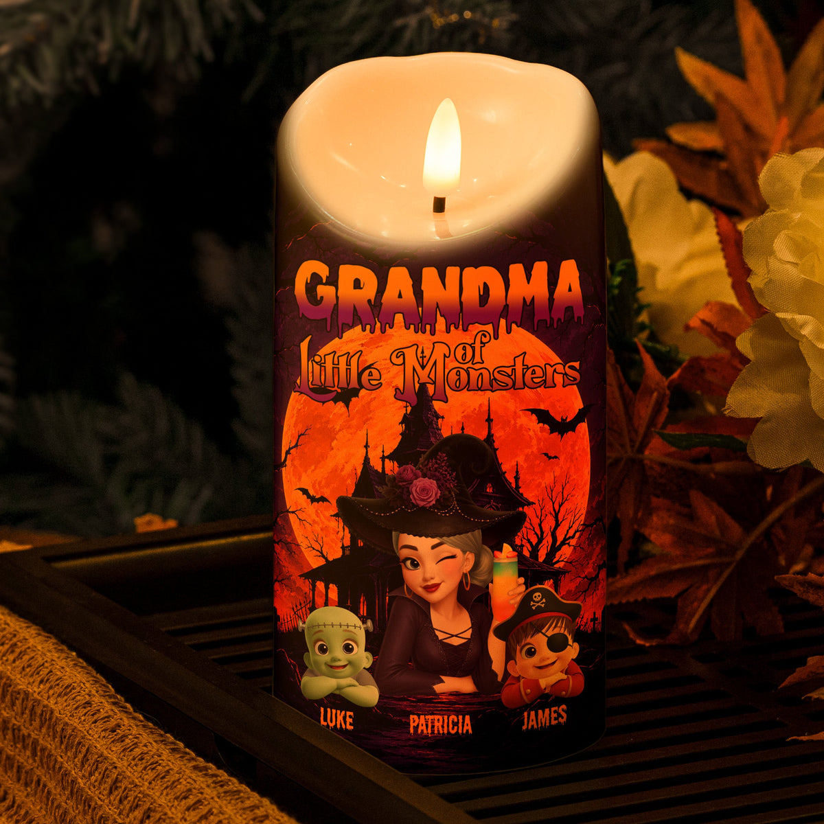 Grandma Of Little Monsters - Personalized Candles
