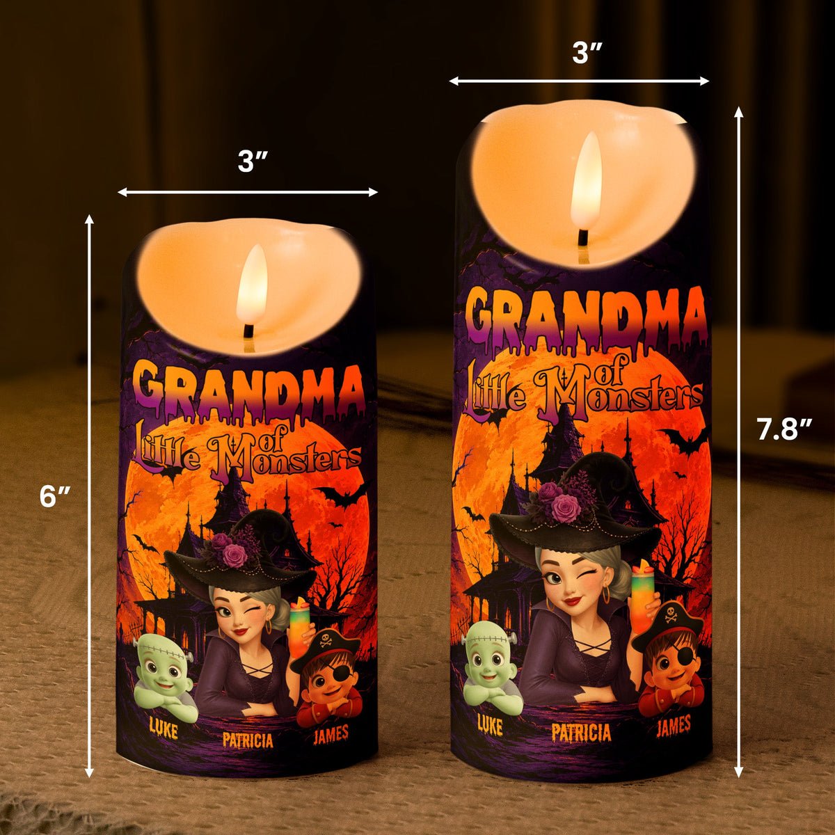 Grandma Of Little Monsters - Personalized Candles
