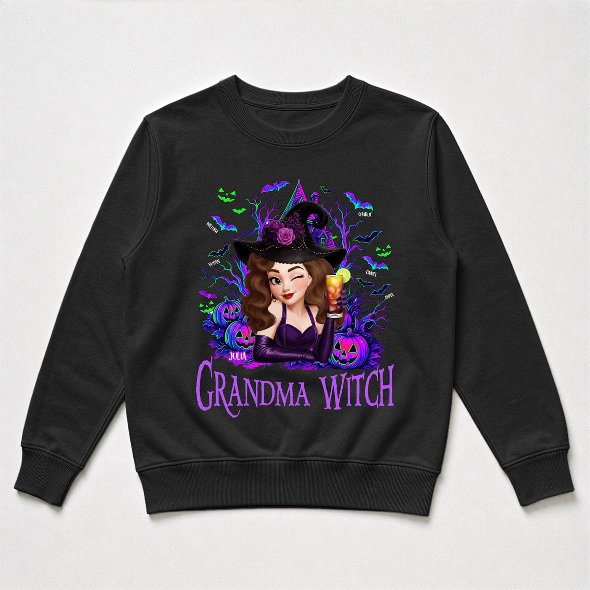 Grandma Witch Halloween Customes, Grandma Halloween Gift - Personalized Shirt