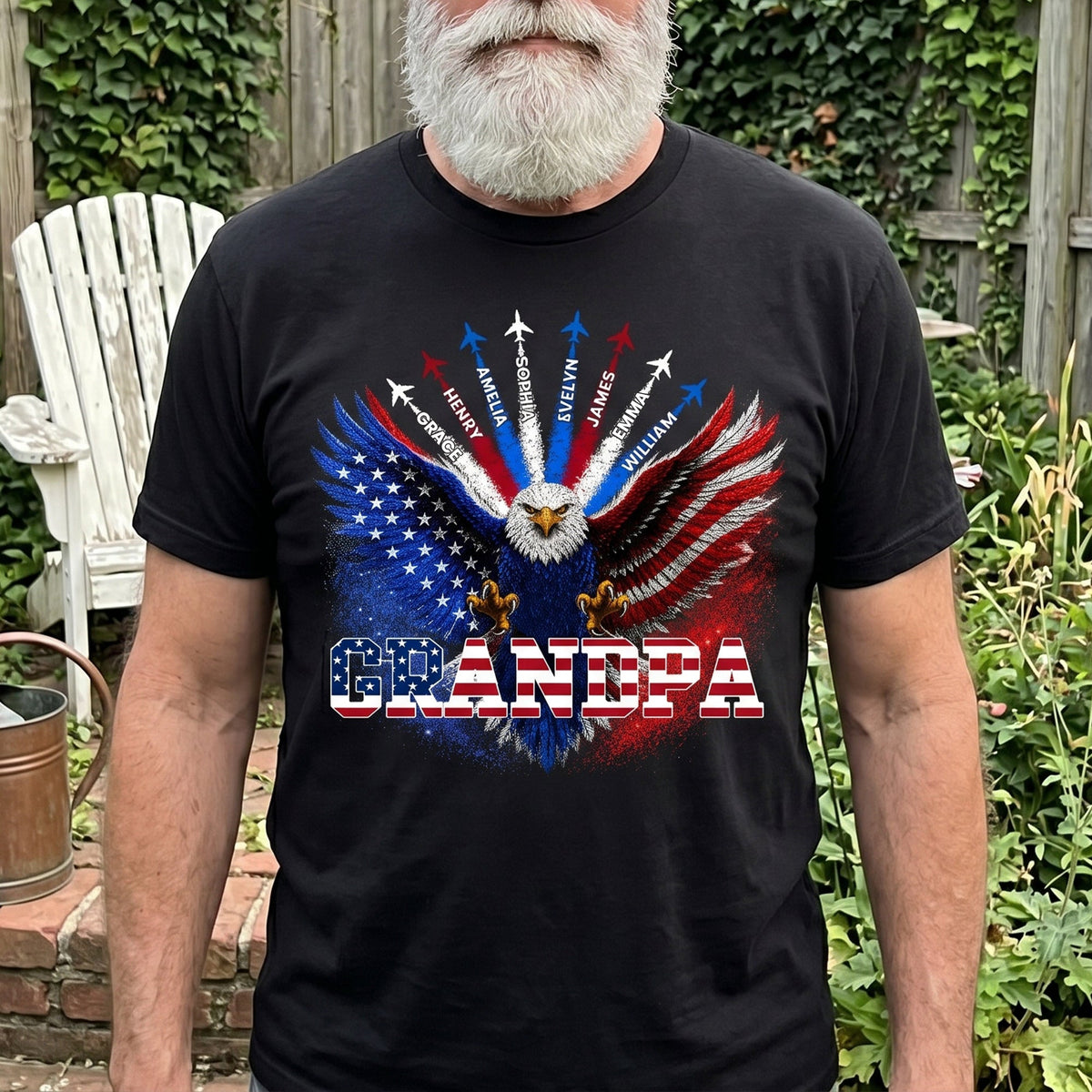 Grandpa Bald Eagles - Personalized Shirt