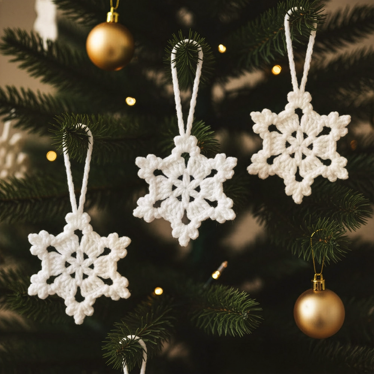 Handmade Snowflake - Personalized Crochet Ornament