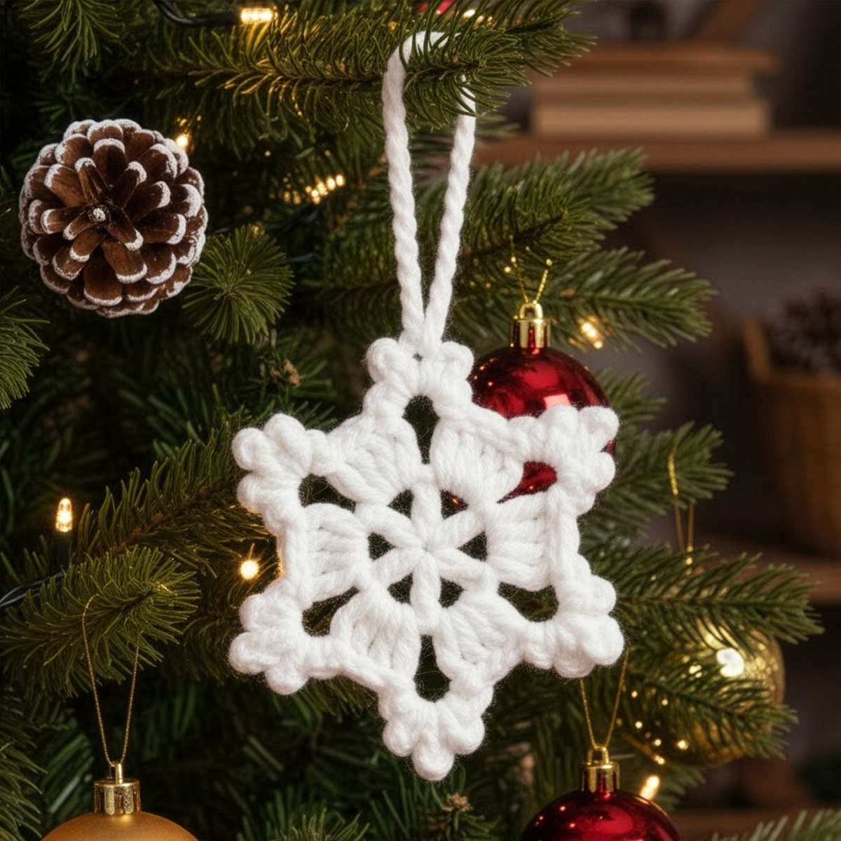 Handmade Snowflake - Personalized Crochet Ornament