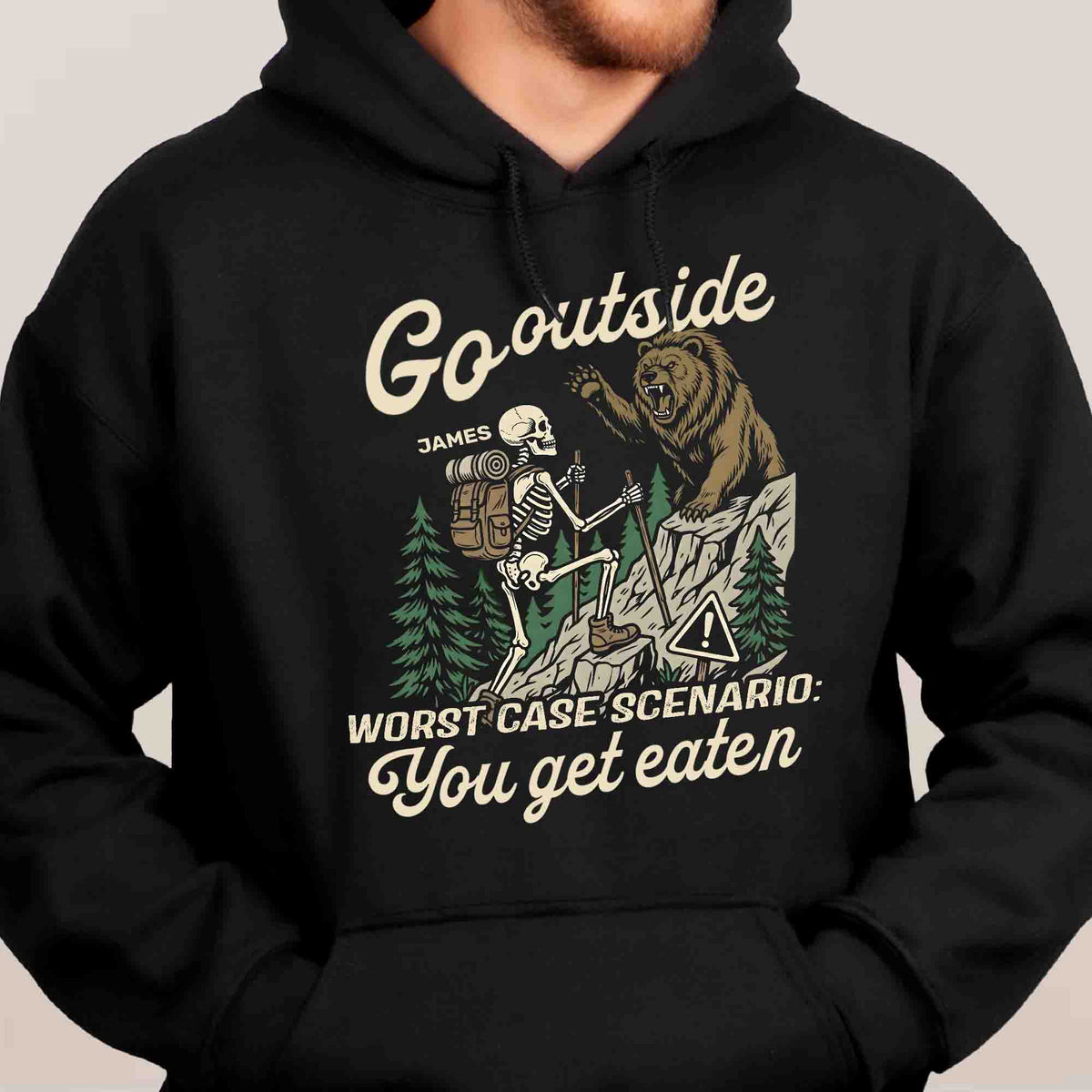 Hiking Is Just Walking Where You Might Die - Personalized Shirt