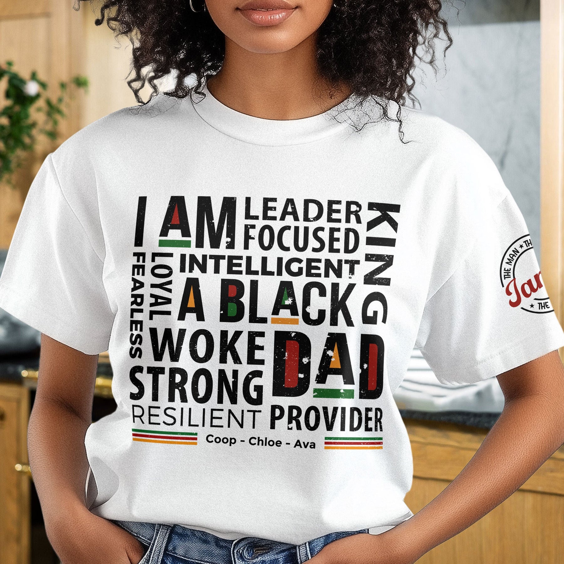 I Am A Black Dad - Personalized Shirt
