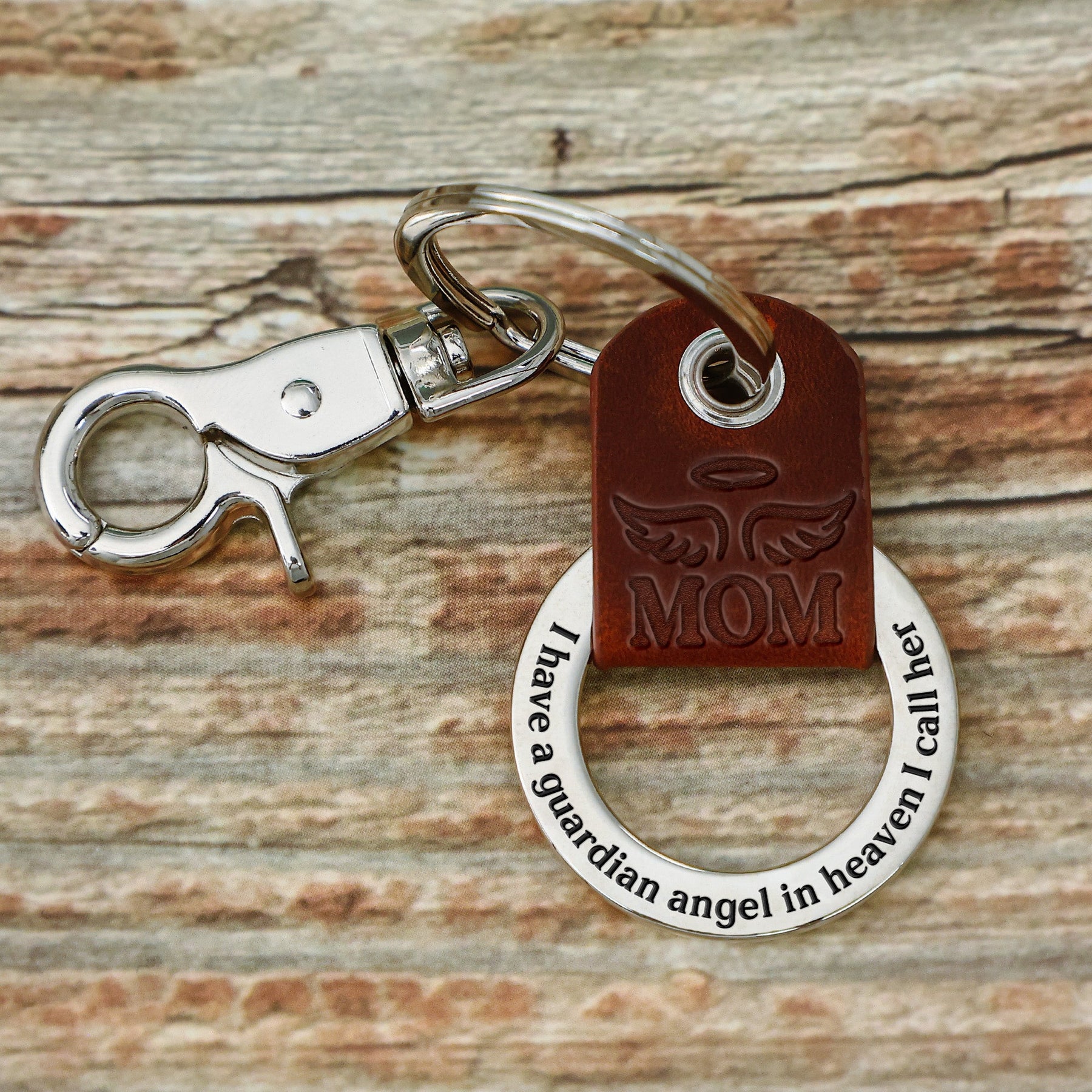 I Have A Guardian Angel In Heaven - Personalized Coordinates Keychain