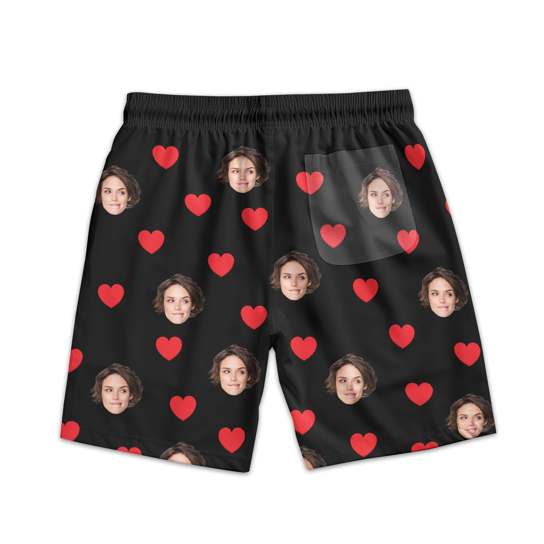 I Love My Wife So Stay Away From Me - Personalized Photo Men's Beach Shorts