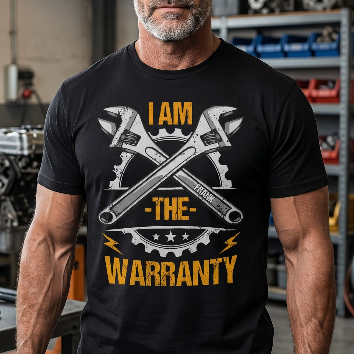 I Am The Warranty - Funny Gifts For Dad Grandpa Papa Garage Mechanic - Personalized Shirt