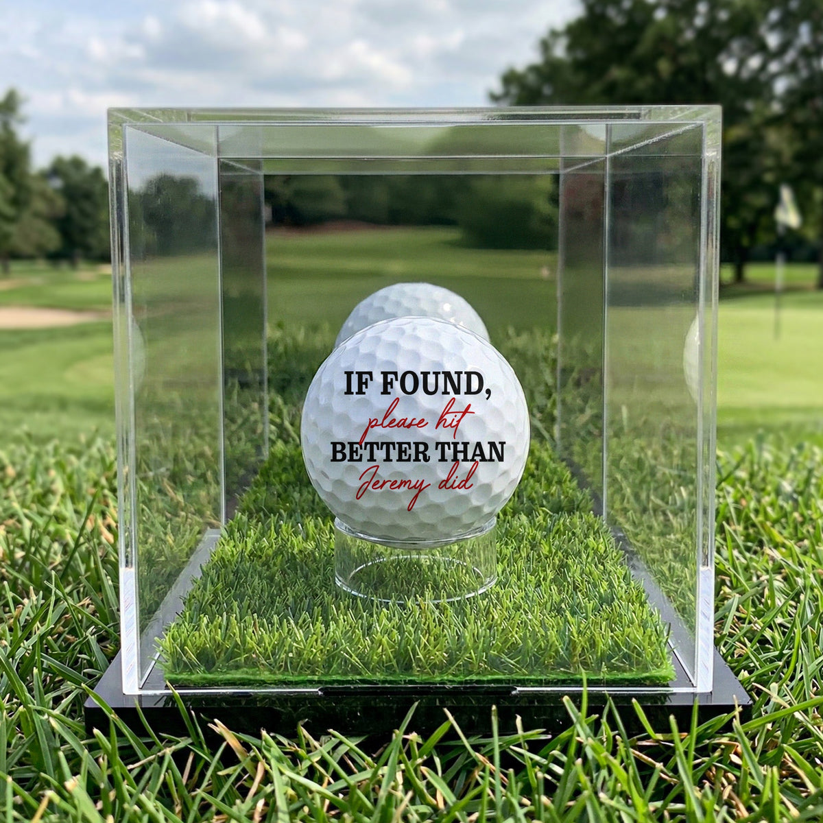 If Found Please Hit Better Than Custom Name Did Funny - Personalized Photo Golf Ball