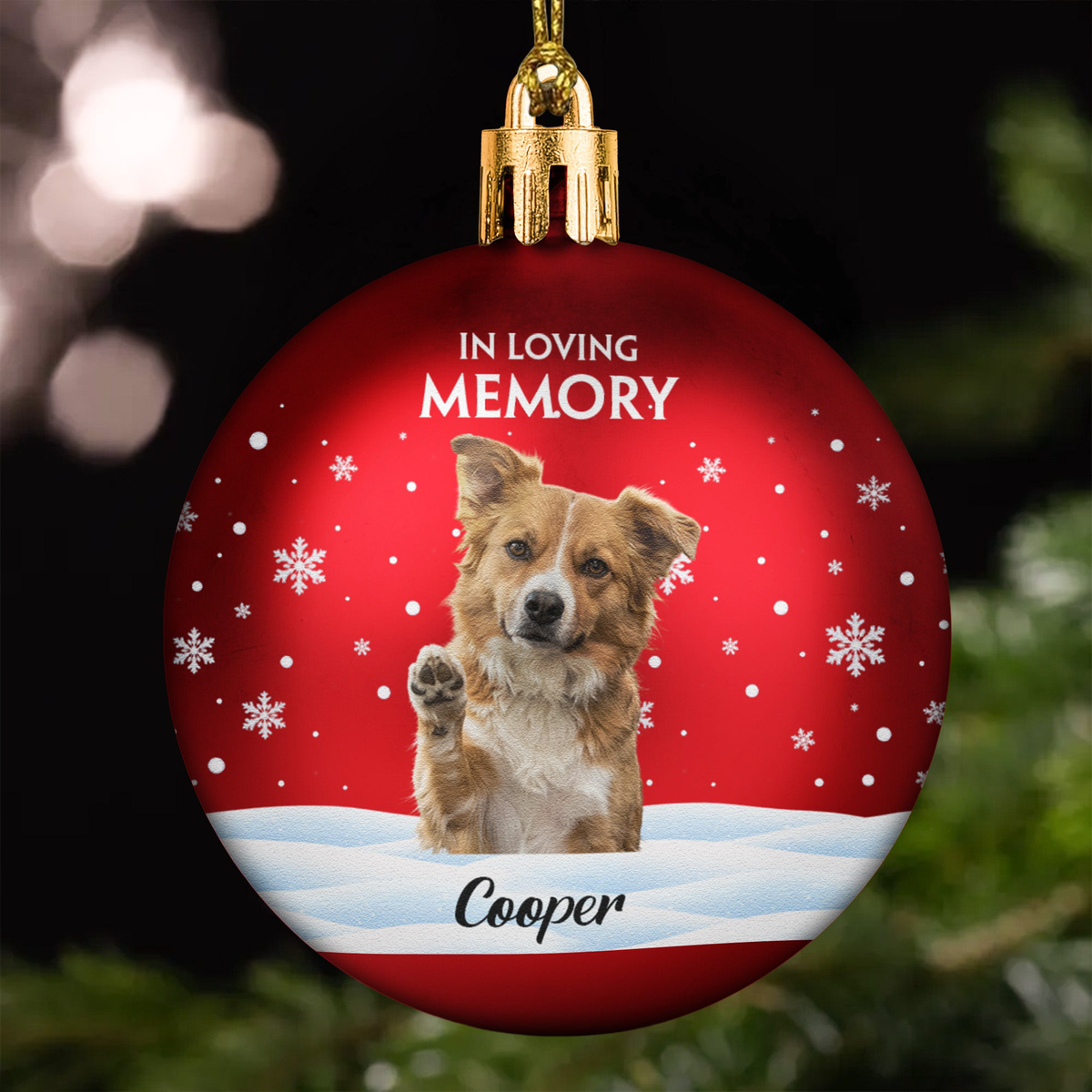 In Loving Memorial First Christmas Without You Custom Photo - Personalized Ornament