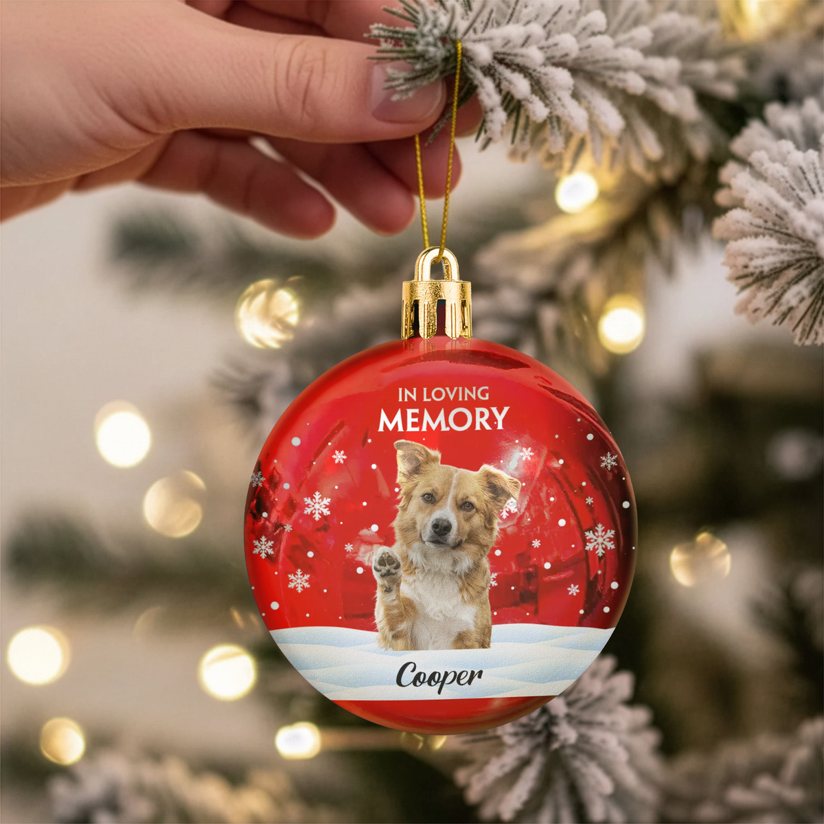 In Loving Memorial First Christmas Without You Custom Photo - Personalized Ornament
