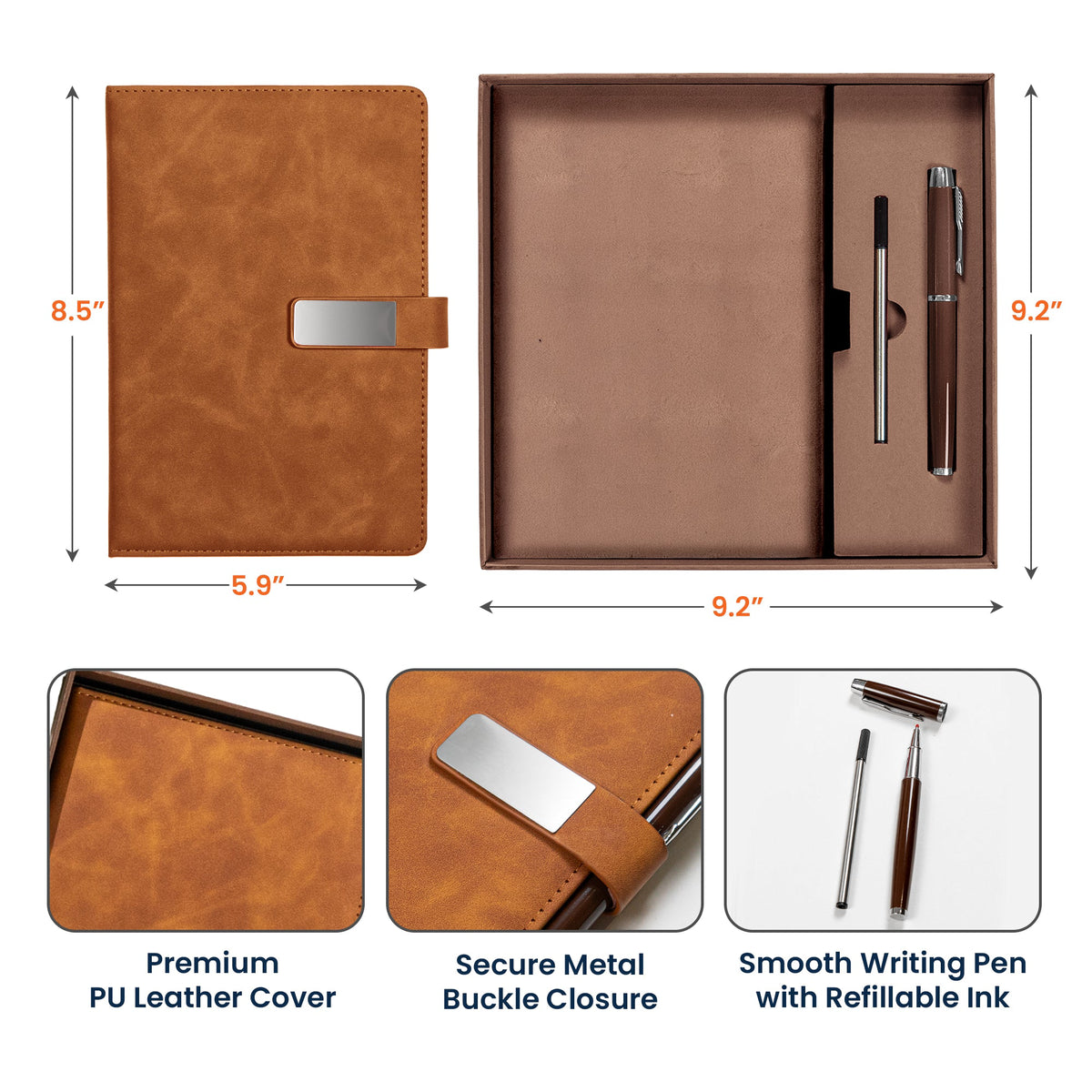 Inspirational Employee Appreciation Gifts Bulk - Personalized Notebook Set