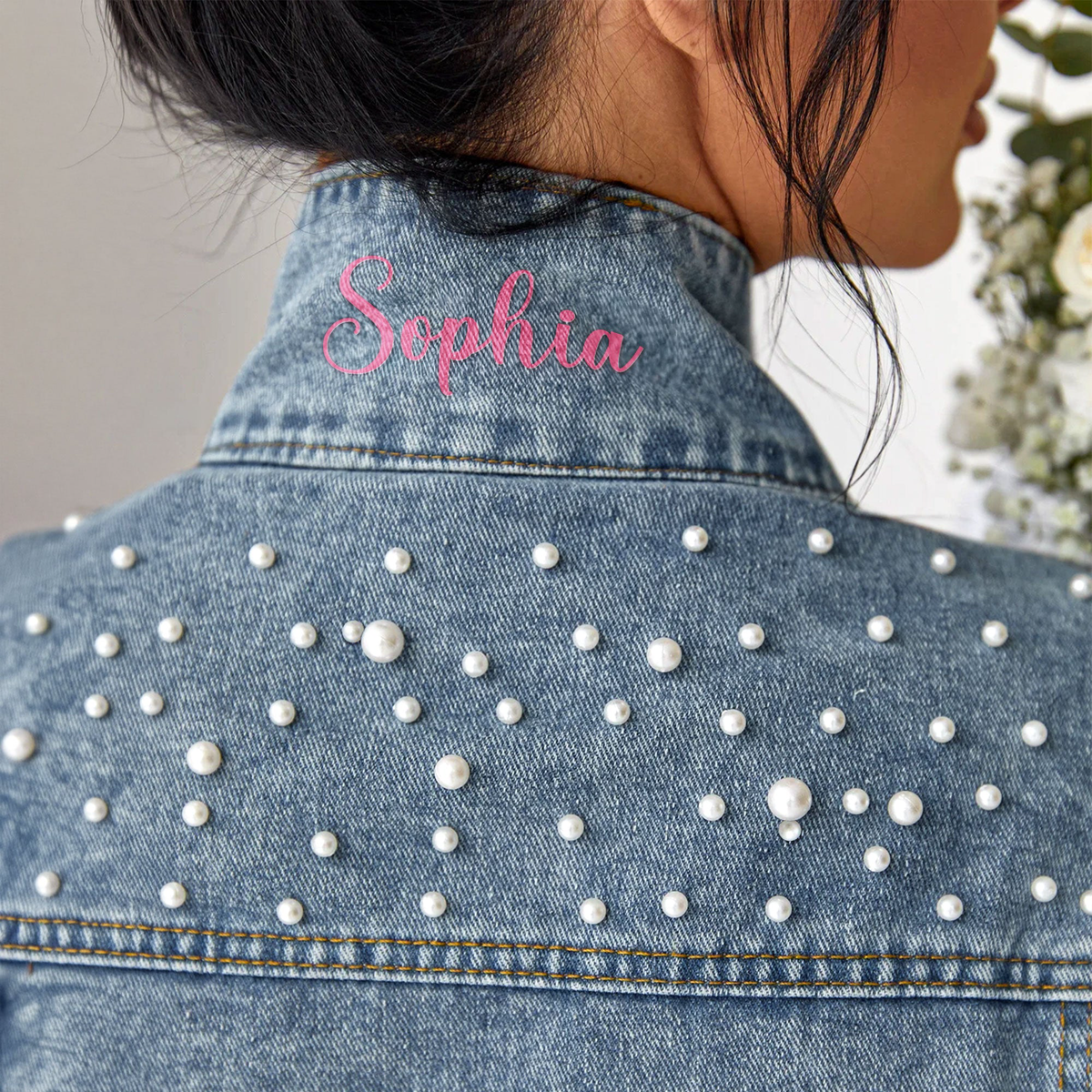 Just A Girl Who Loves Her Guitar - Personalized Denim Jacket