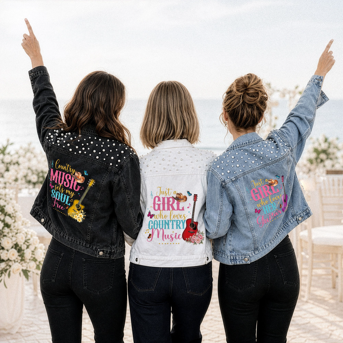 Just A Girl Who Loves Her Guitar - Personalized Denim Jacket