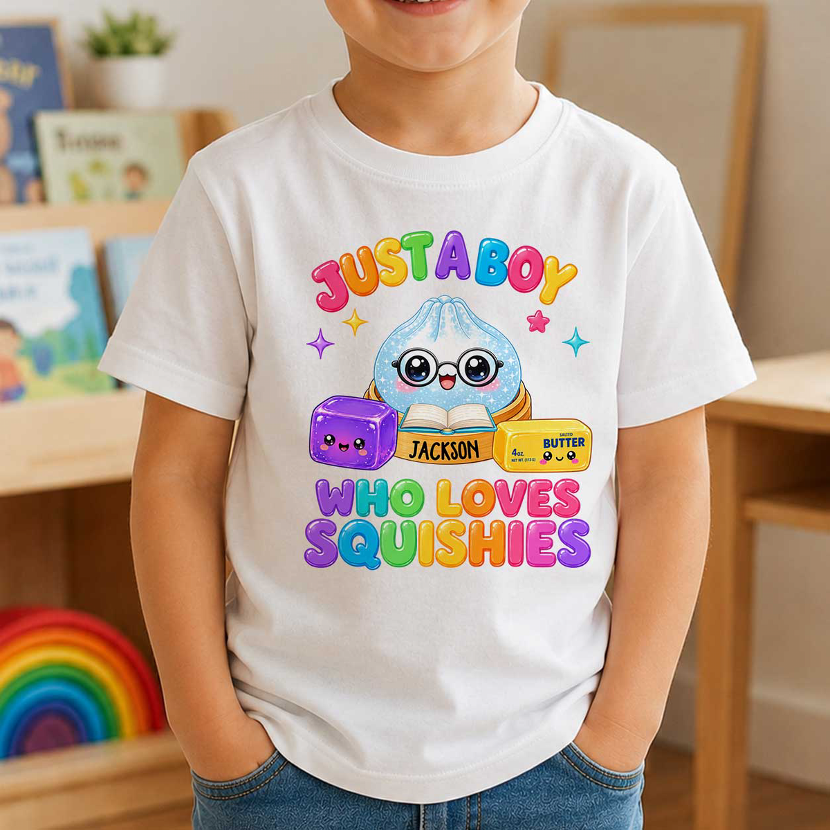 Just A Kid Who Loves Squishies - Personalized Shirt