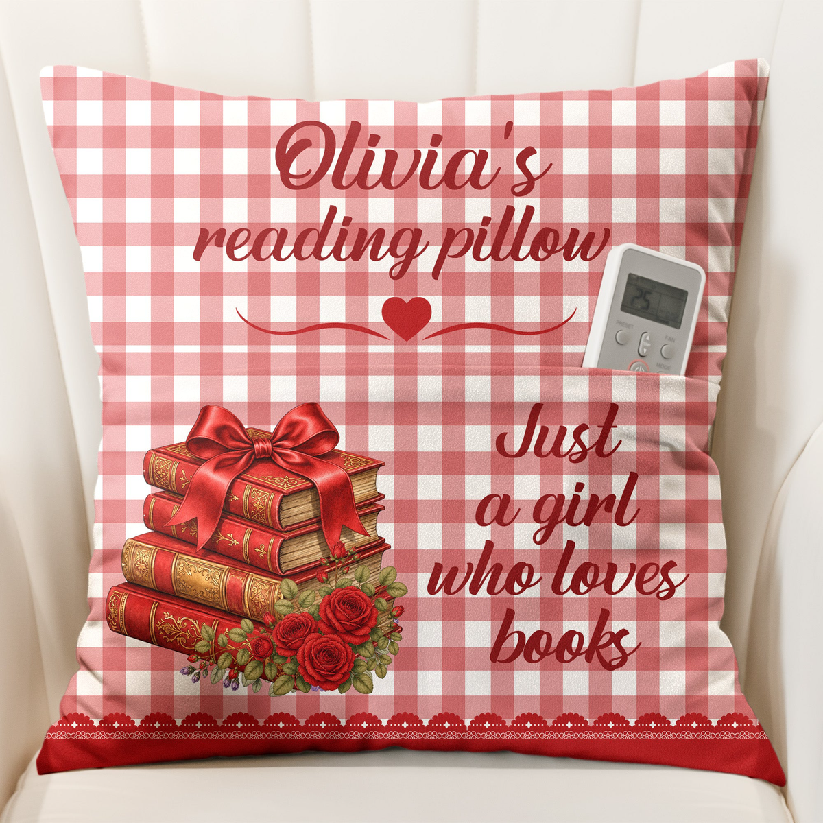 Just One More Chapter Gift For Book Lovers, Bookworm - Personalized Pillow