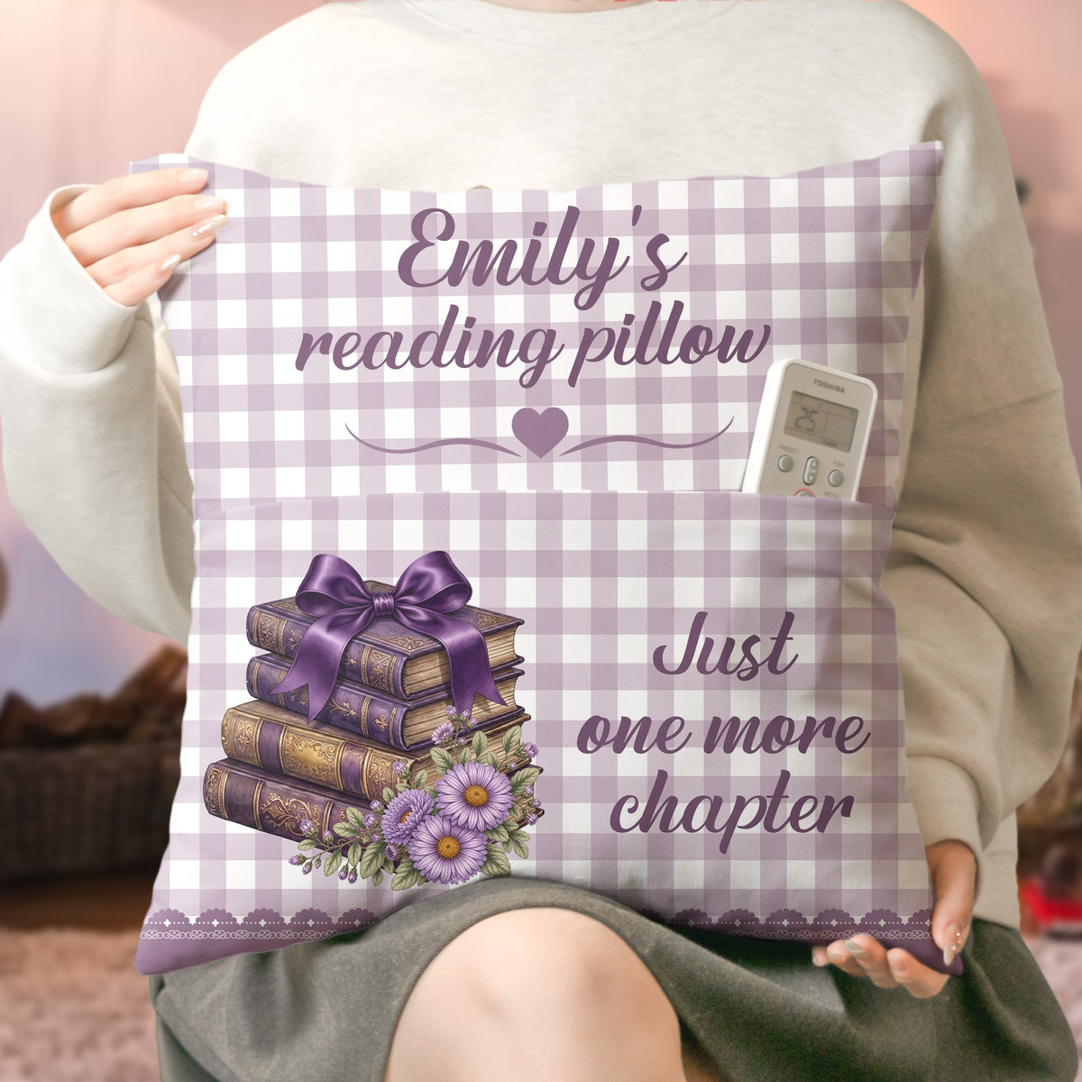 Just One More Chapter Gift For Book Lovers, Bookworm - Personalized Pillow
