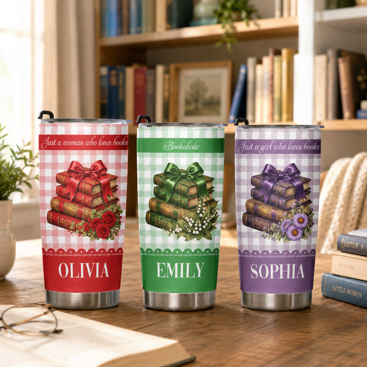 Just One More Chapter Gift For Book Lovers, Bookworm - Personalized Tumbler