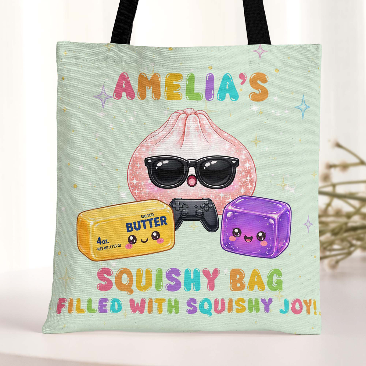 Kid Squishy Hunter - Personalized Tote Bag