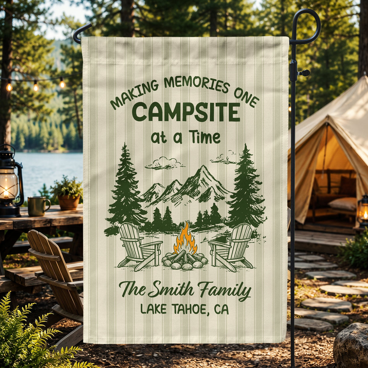 Life Is Better Around The Campfire - Personalized Flag