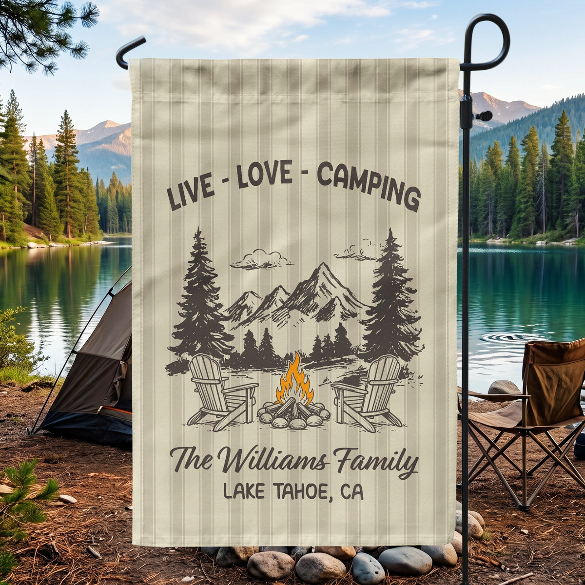 Life Is Better Around The Campfire - Personalized Flag