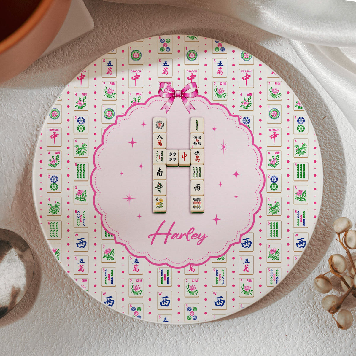 Mahjong Game Custom Name For Game Night, Mahjong Lover - Personalized Coaster